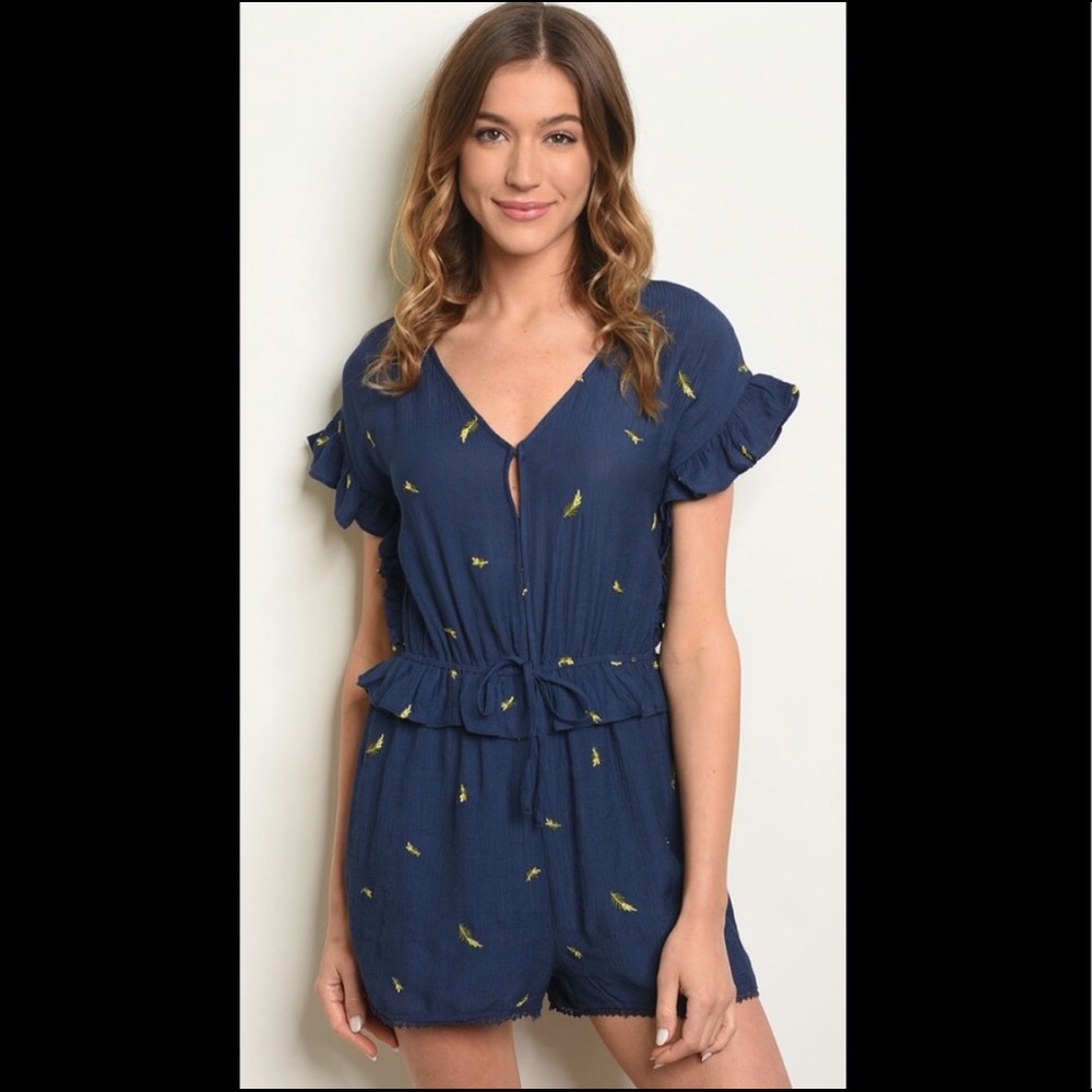 💙🦋NWT NAVY ROMPER 🦋💙 - Picture 2 of 5